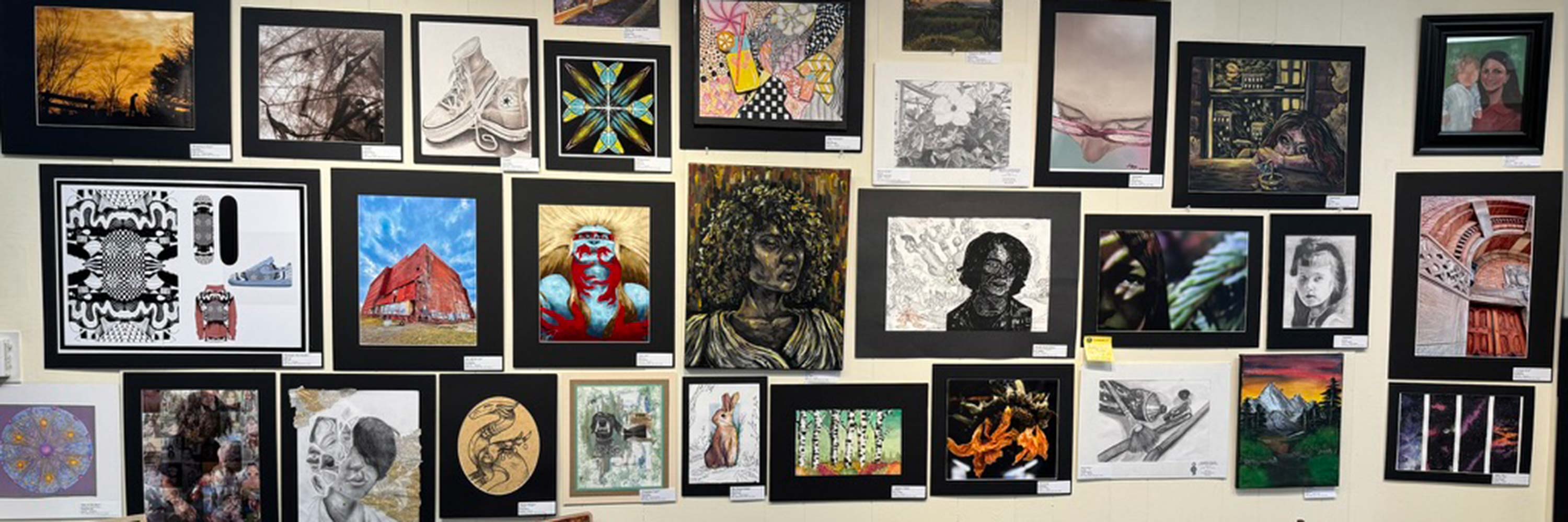 photo of artwork from the Oswego County Student Art Show 2024