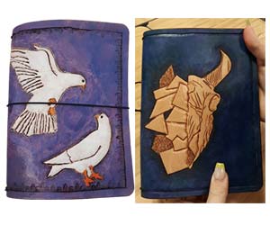 An example of leather tooling created by high school students - 01