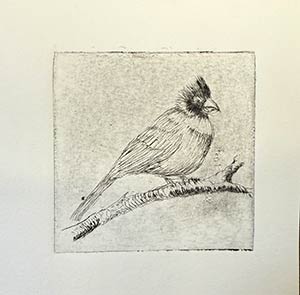 a small edition print of one bird