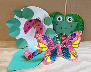 examples of garden critters made from paper