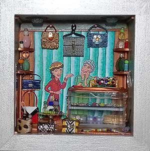 a diorama that is representative of what the students will make for this class