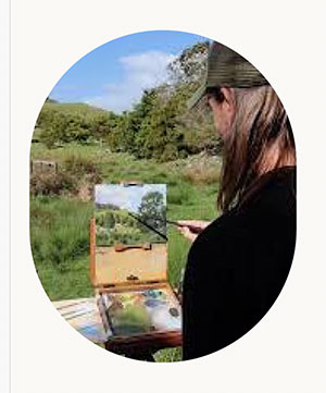 Summer Art Camp Painting by the River En Plein Air