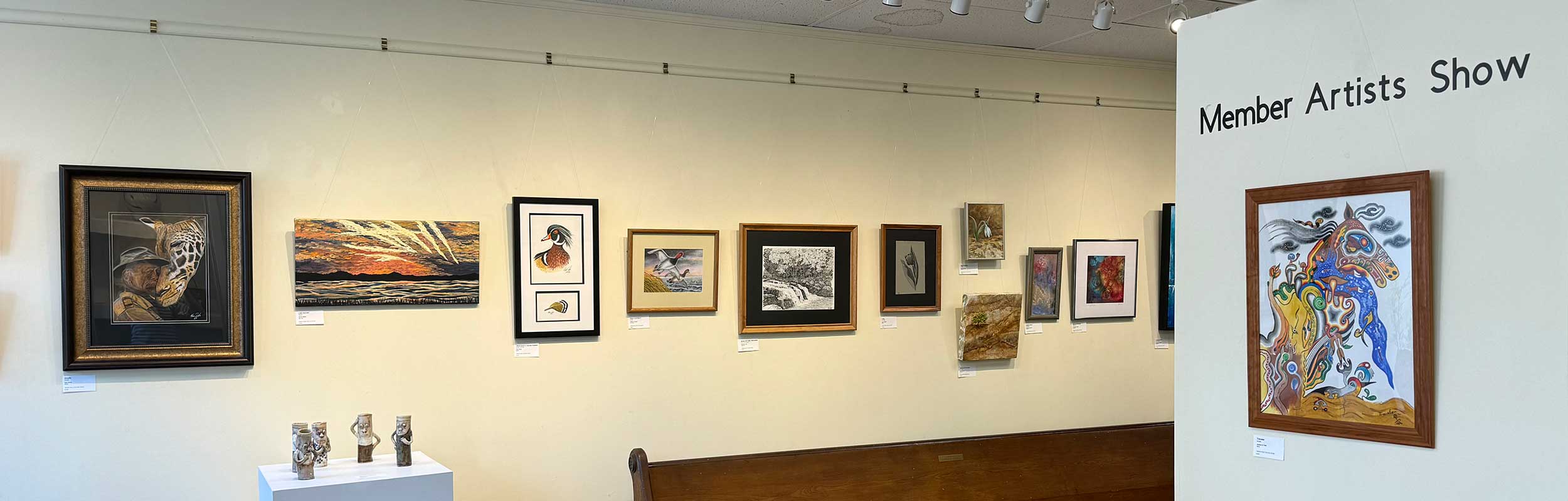 photo of artwork on display from the Sunday Artist Show 2024
