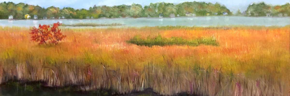 watercolor of Lake Ontario estuary