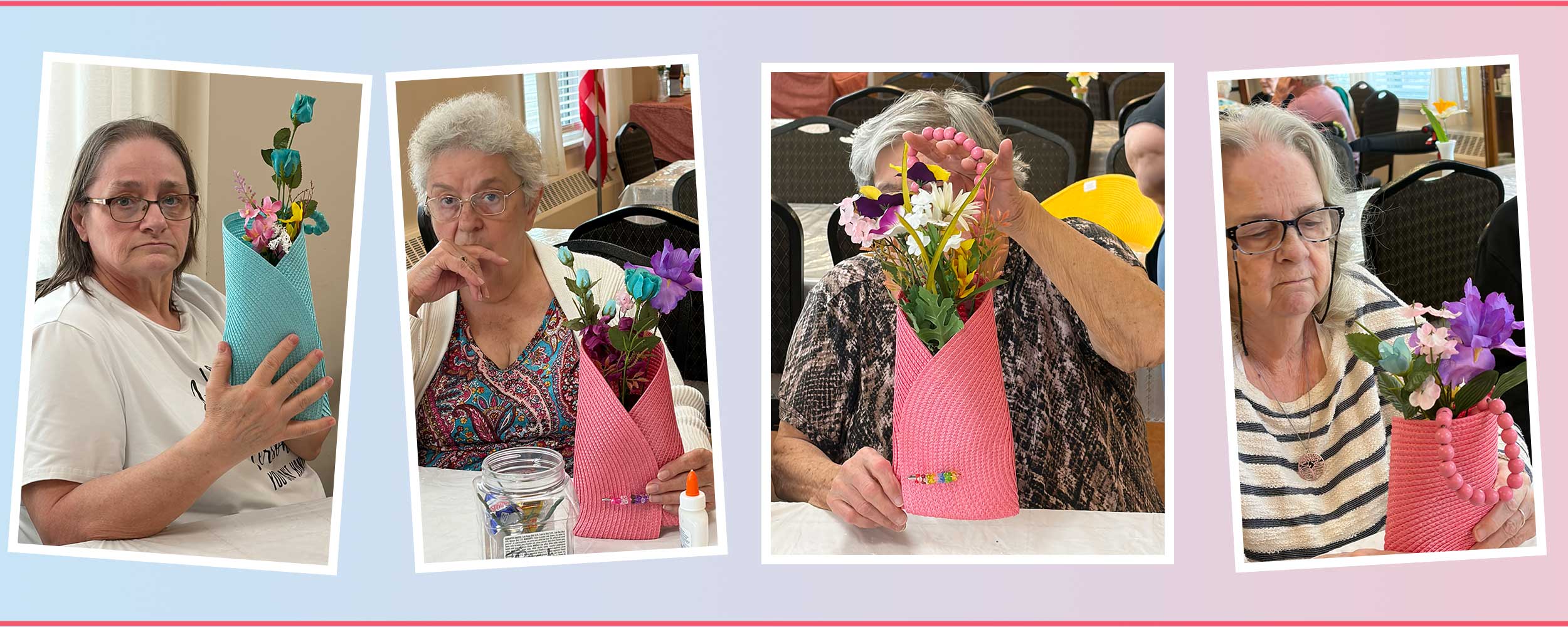 photo of seniors at an art class at Spring Brook, a senior housing facility in Pulaski, NY 