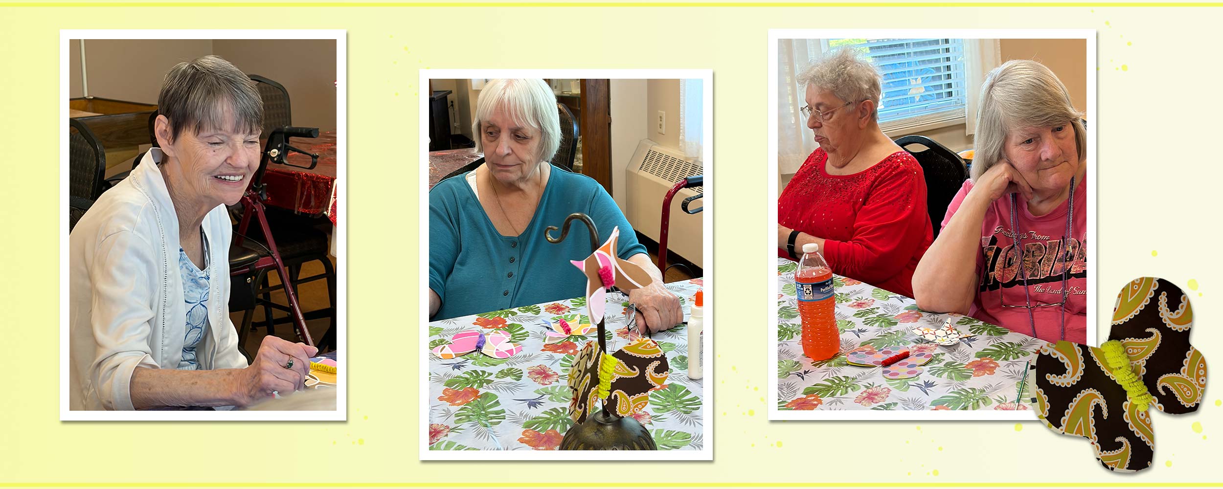 photo of seniors at an art class at Spring Brook, a senior housing facility in Pulaski, NY 