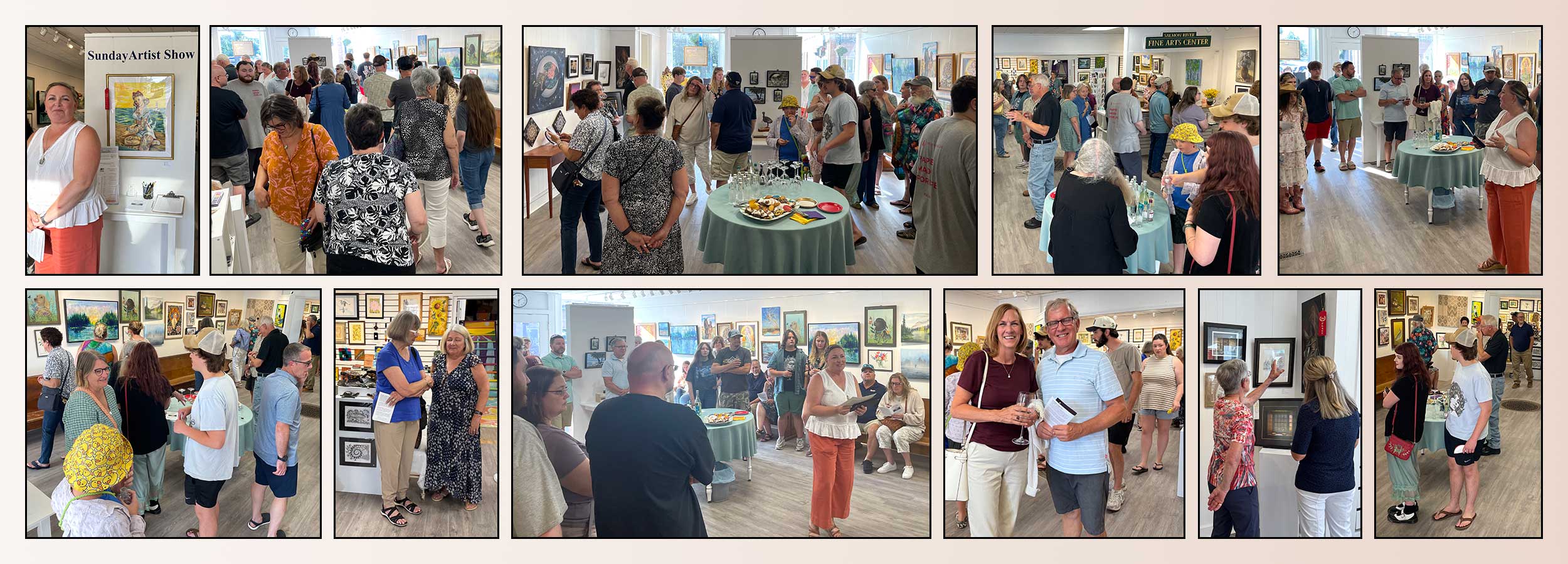 a web banner showing several scenes from the awards ceremony for the 2026 Sunday Artist Show