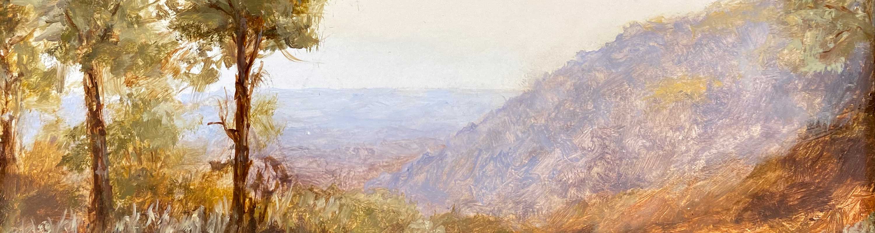 oil painting of hills and valley