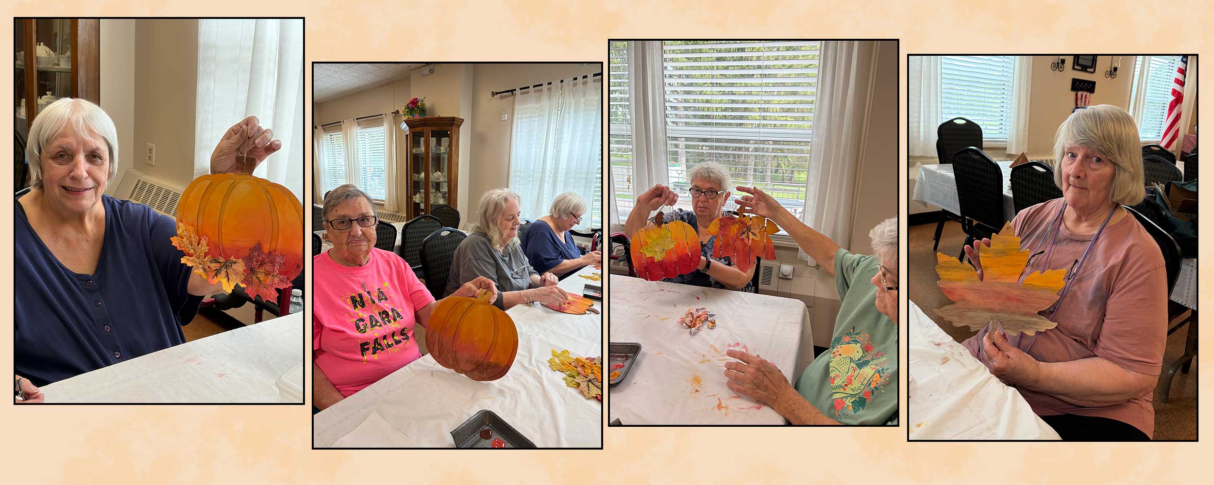 photo of seniors at an art class at Spring Brook, a senior housing facility in Pulaski, NY 