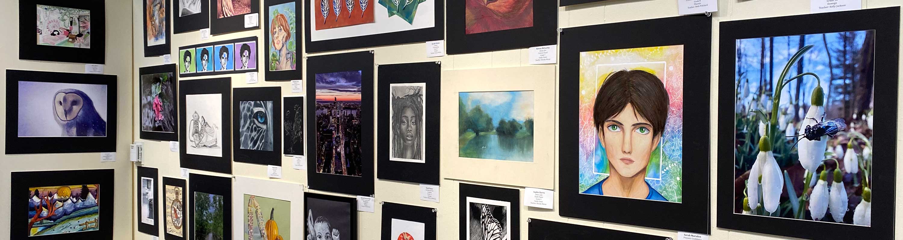 artworks from the 2022 Oswego County Student Art Show