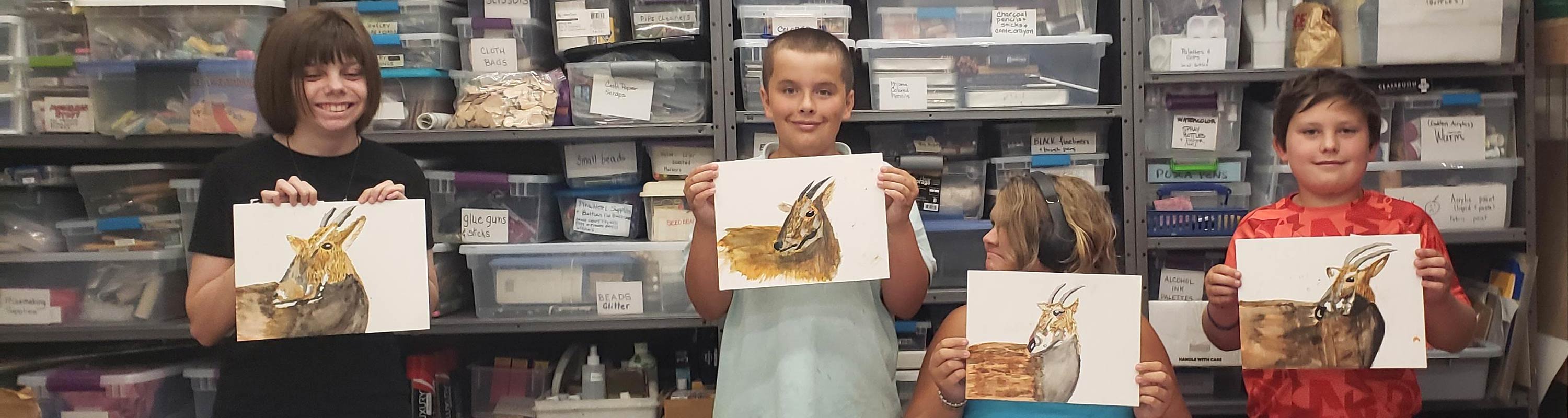 young artists who participated in our YAE (Young Artist Experience) Art Club classes