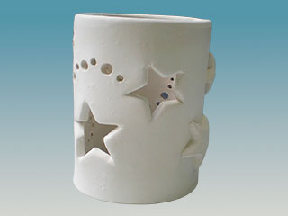 a photo of two gourdes made into bird houses and with birds painted on them