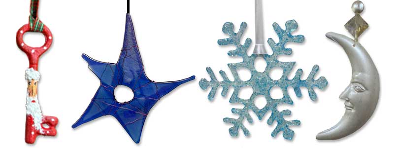 holiday decorations made by member artists
