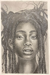drawing of girl by Oswego County student