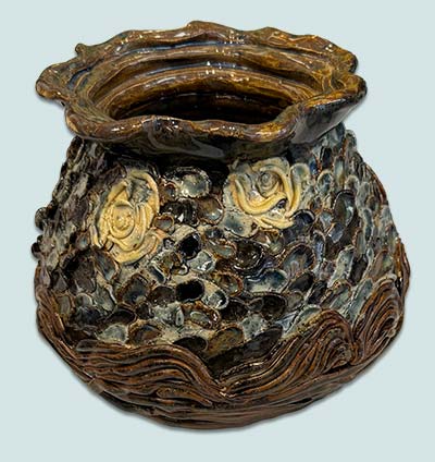 A photo of a sculpture titled Starry Inspiration by Haylee Goppelt, which won best of show for the student art show 2026