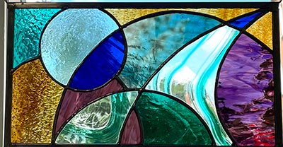 stained glass framed artwork