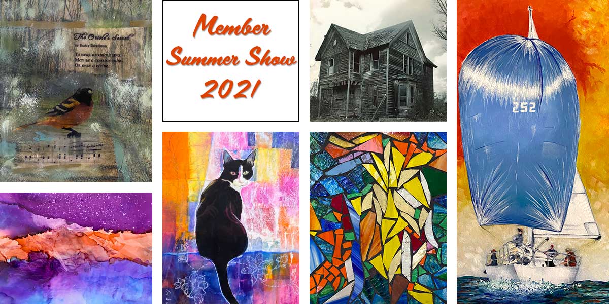 a collage of artworks from Member Artist Summer Show 2021